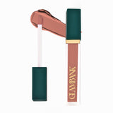 A tube of matte lipcolor in a brown shade with a twist-up applicator, branded with 'GLAMBANK'.
